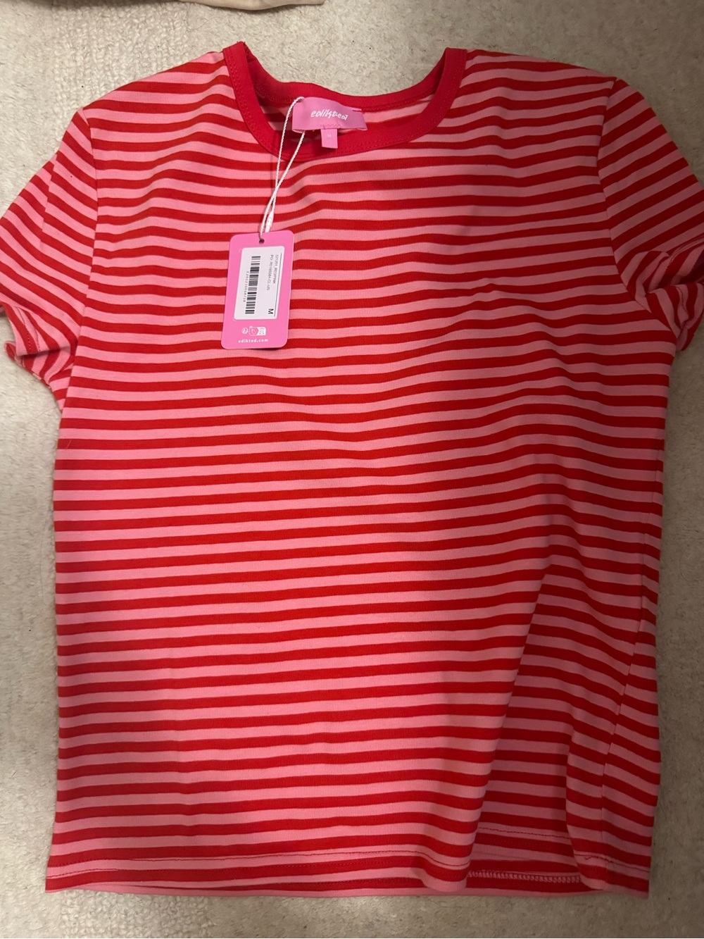 Edikted Striped Baby Tee